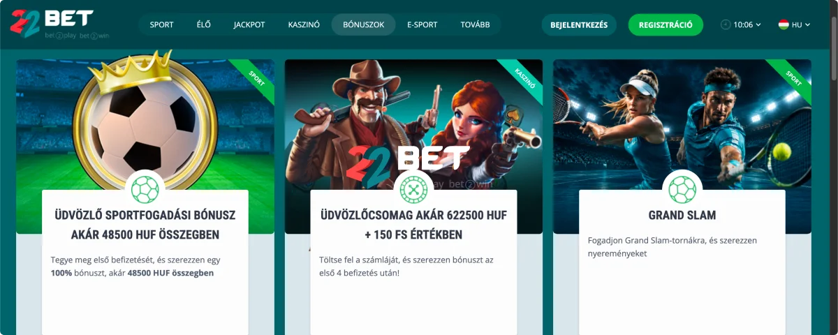 22Bet Mobil Verzió