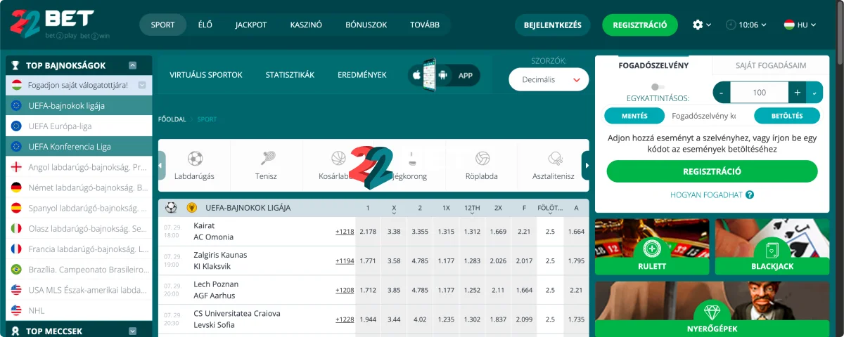 22Bet Élő Kaszinó 22Bet Élő Kaszinó